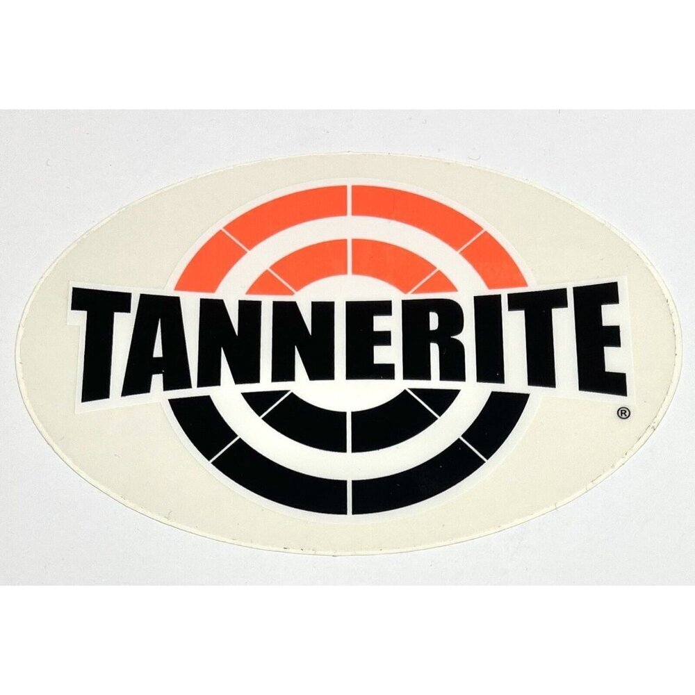 TANNERITE 4.75"x3.25" Orange/Black Vinyl Logo Decal STICKER Car Truck Auto Boat